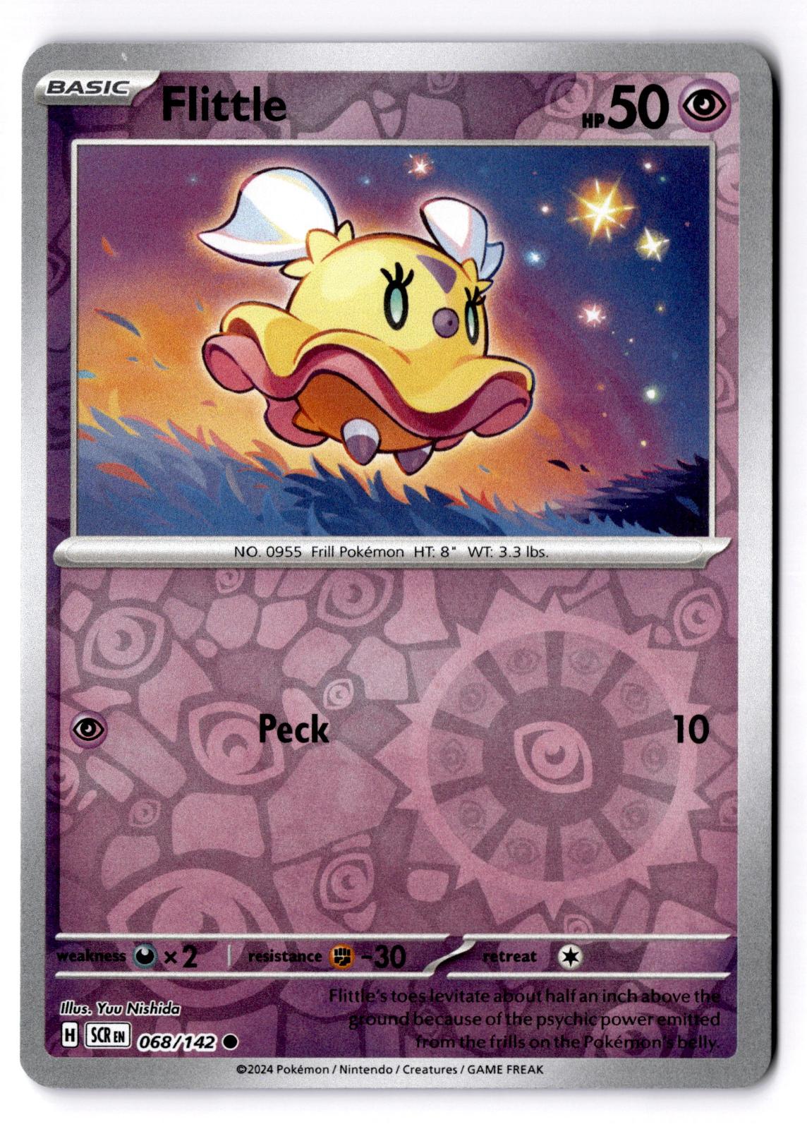 Flittle 068/142 Common Stellar Crown Pokemon Reverse Holo Near Mint