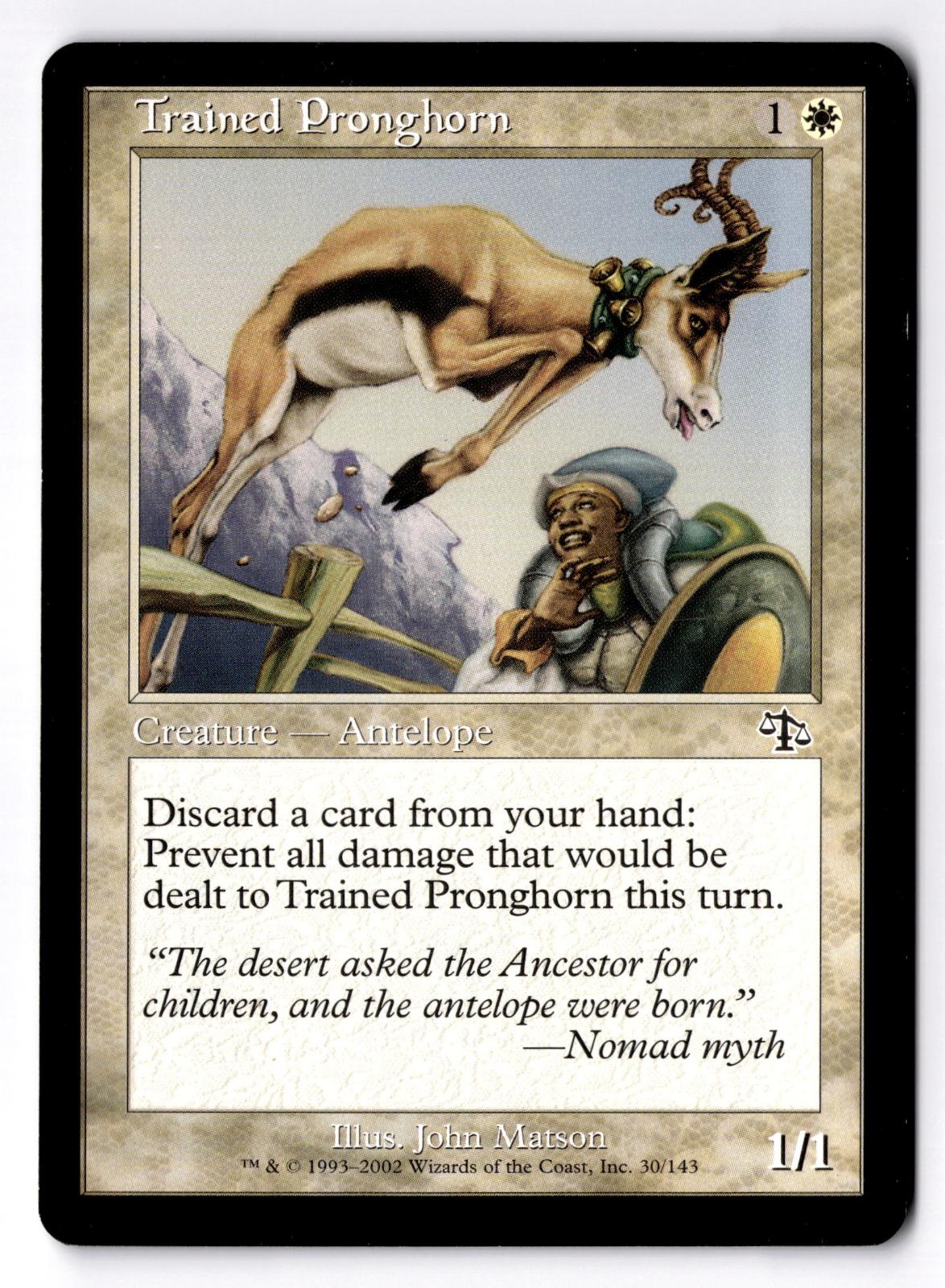 Trained Pronghorn 30 Common Judgment Magic: The Gathering Moderately Played