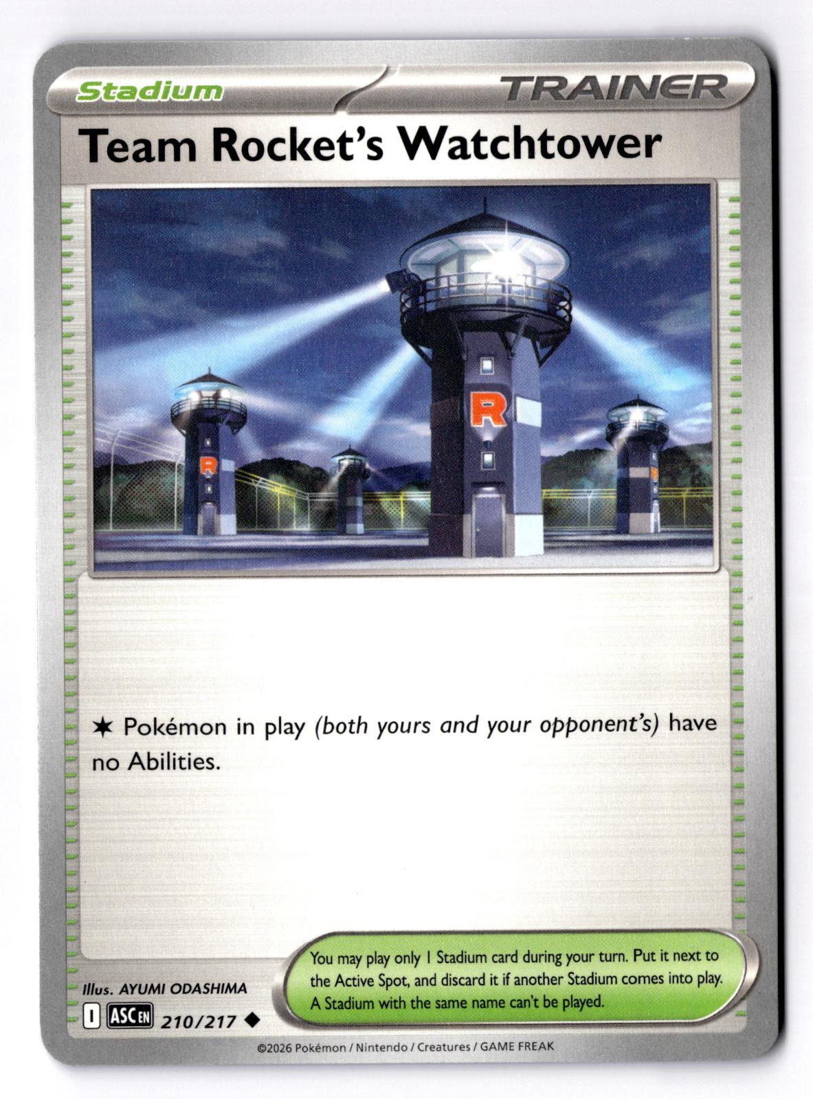 Team Rocket's Watchtower 210/217 Uncommon Ascended Heroes Pokemon Near Mint