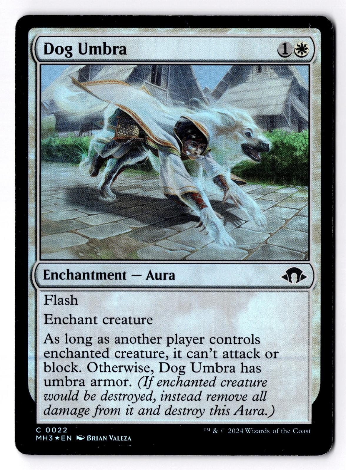 Dog Umbra 22 Common Modern Horizons 3 Magic: The Gathering Foil Lightly Played
