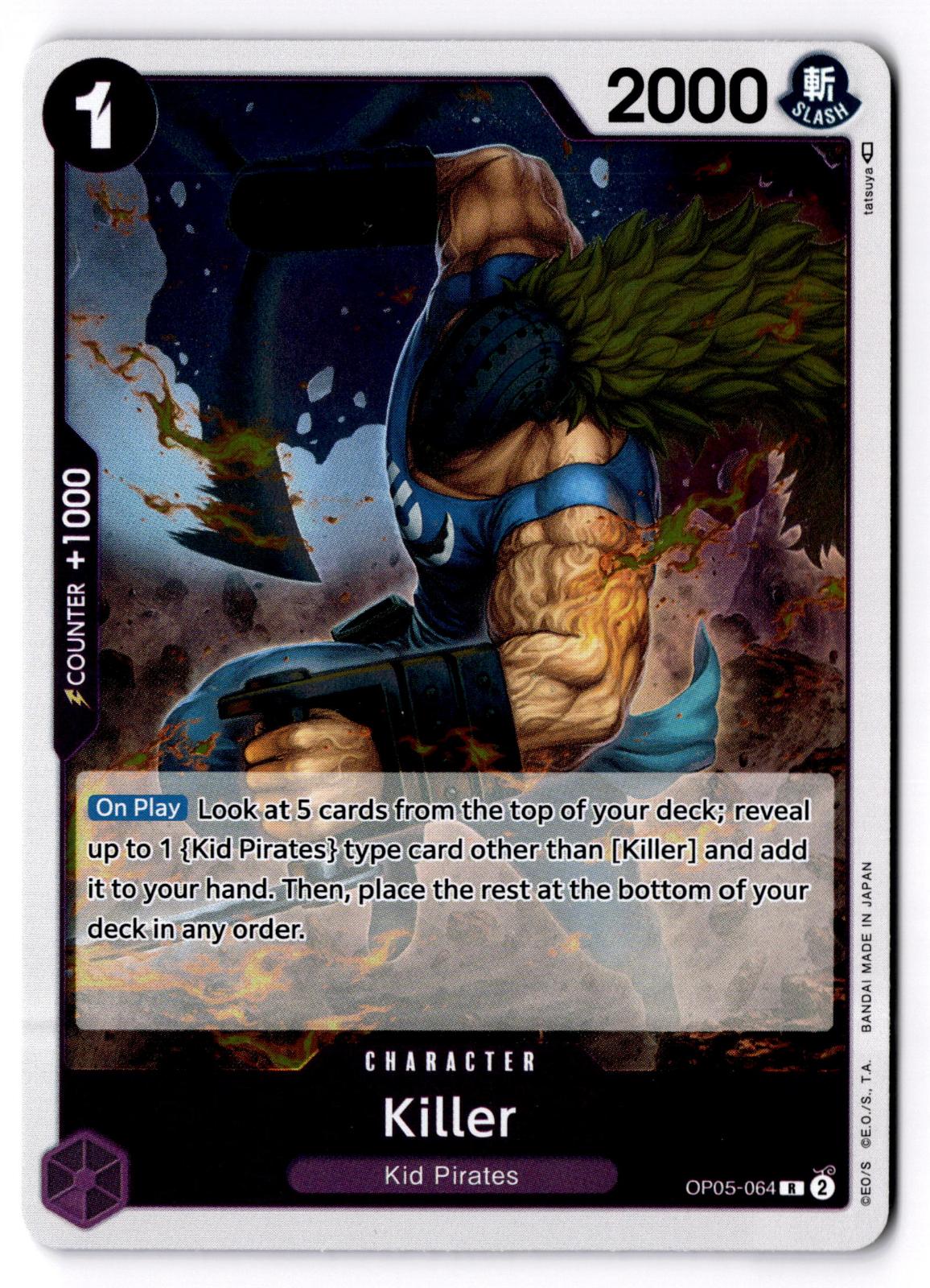 Killer OP05-064 Rare Awakening of the New Era One Piece Foil Near Mint