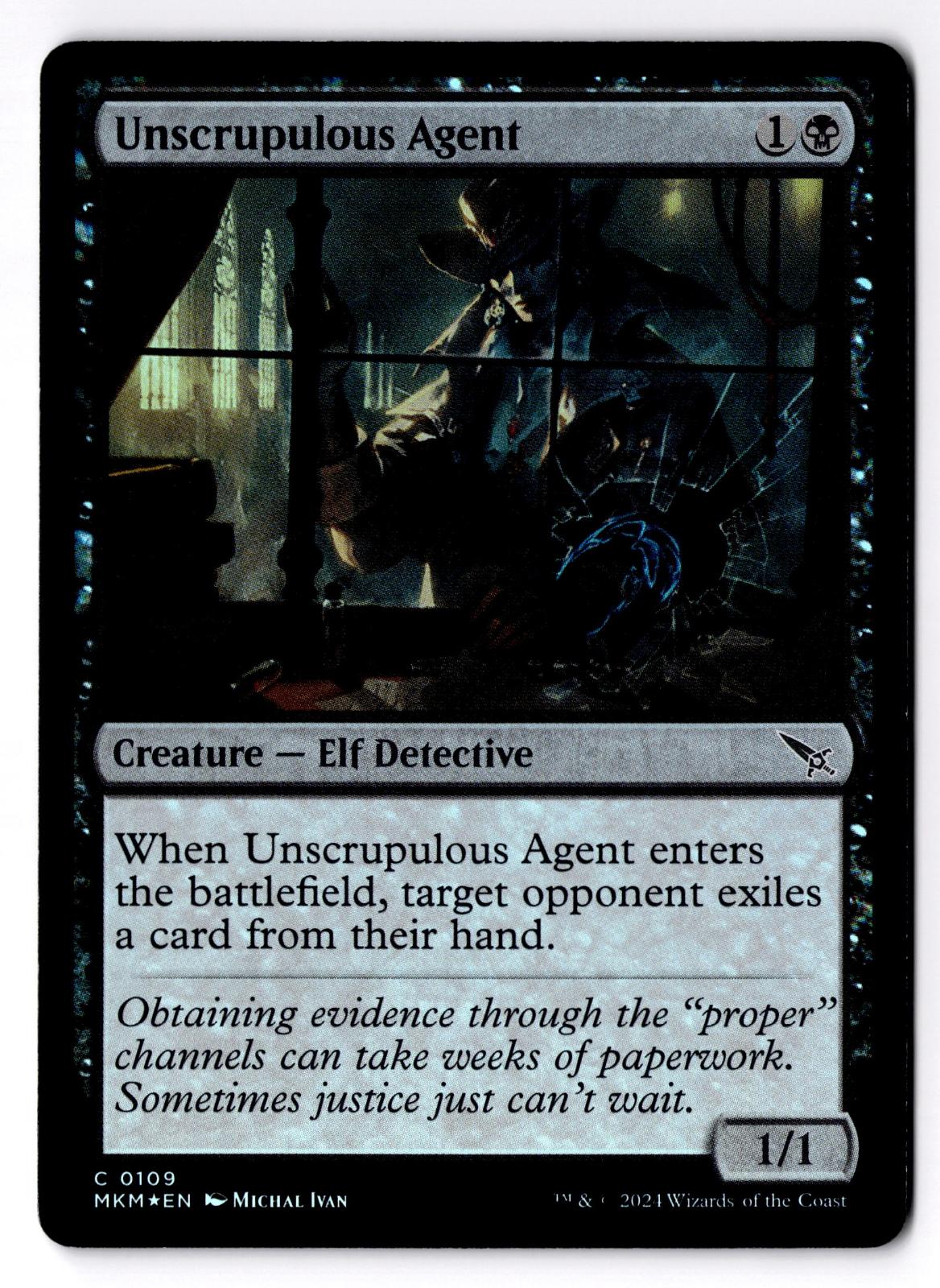 Unscrupulous Agent 109 Murders at Karlov Manor Magic: The Gathering Foil LP