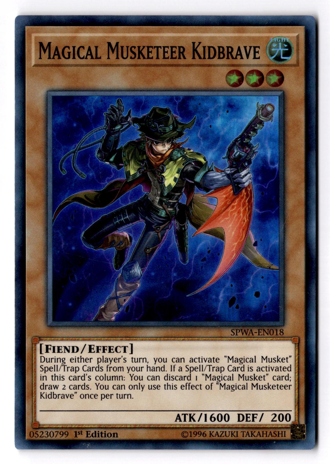 Magical Musketeer Kidbrave SPWA-EN018 Spirit Warriors Yu-Gi-Oh 1st Edition NM