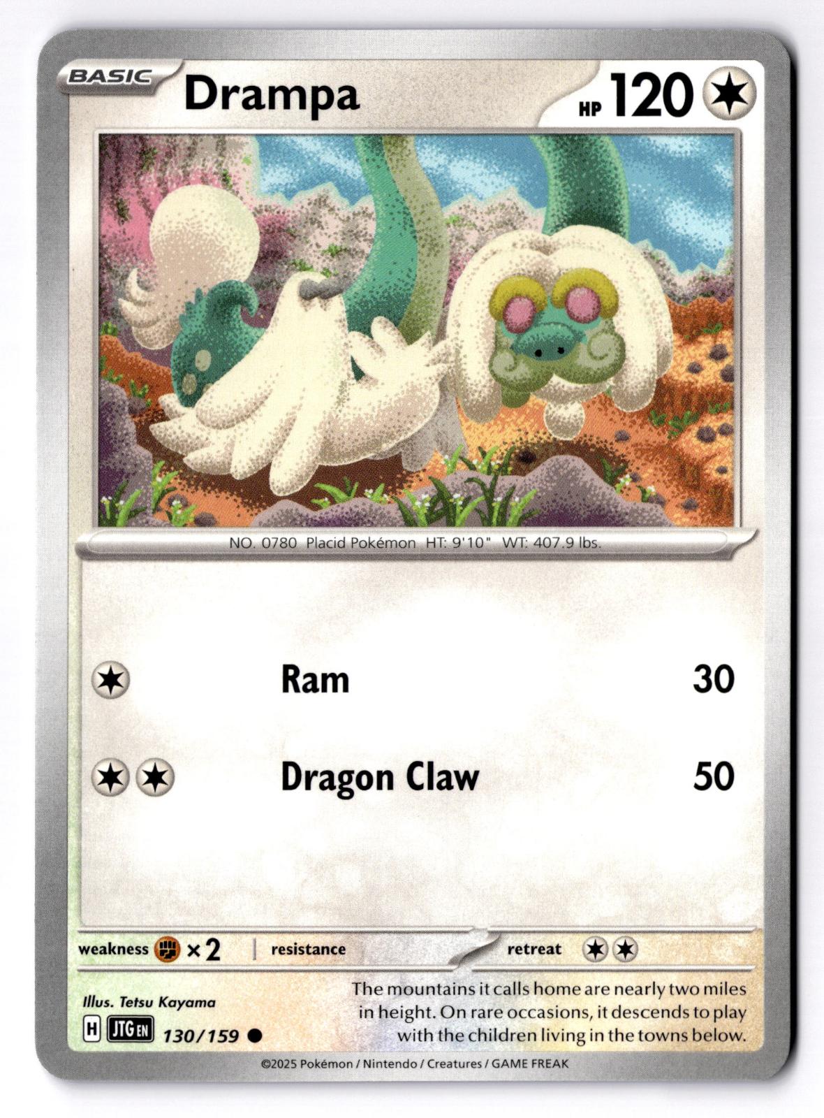 Drampa 130/159 Common Journey Together Pokemon Near Mint
