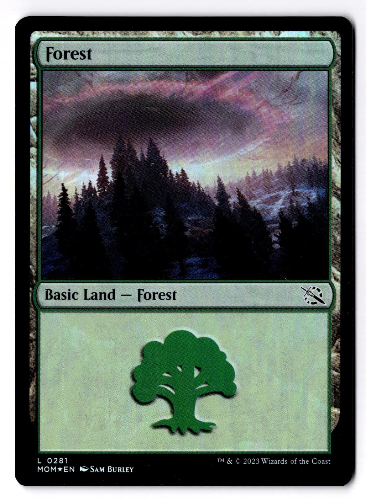 Forest (0281) 281 Land March of the Machine Magic: The Gathering Foil LP