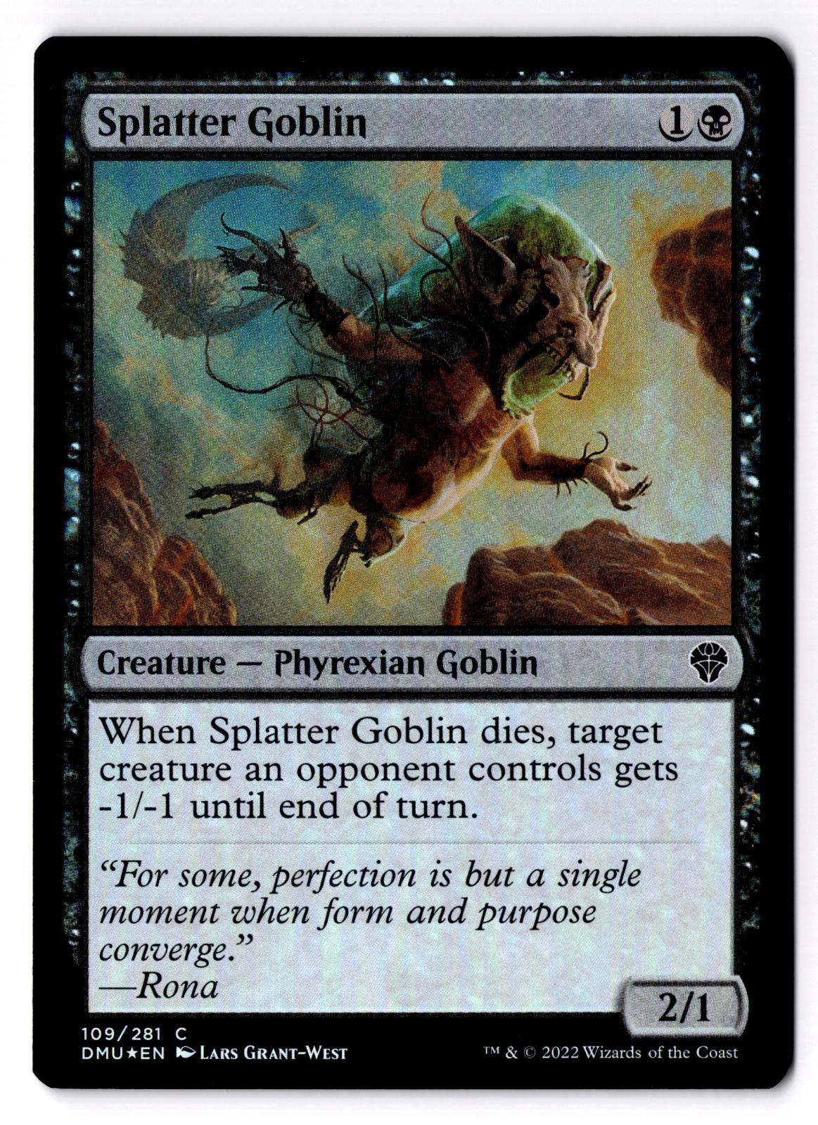 Splatter Goblin 109 Common Dominaria United Magic: The Gathering Foil LP