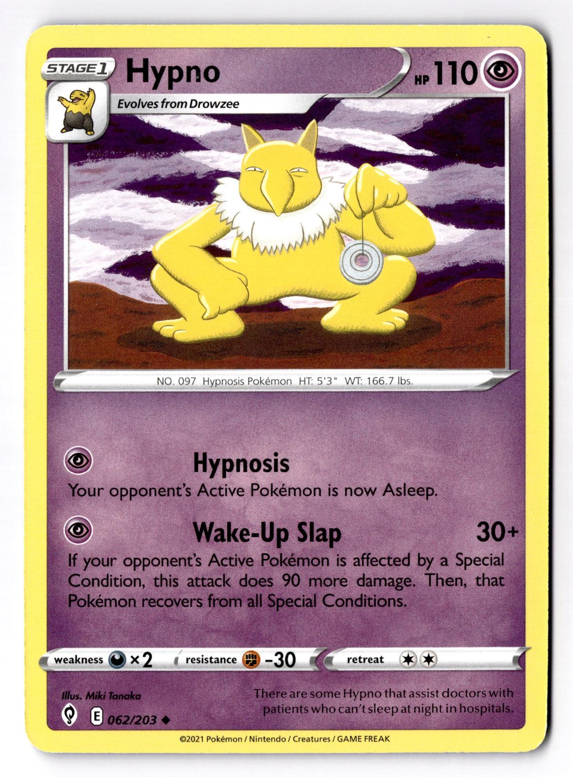 Hypno 062/203 Uncommon Evolving Skies Pokemon Lightly Played