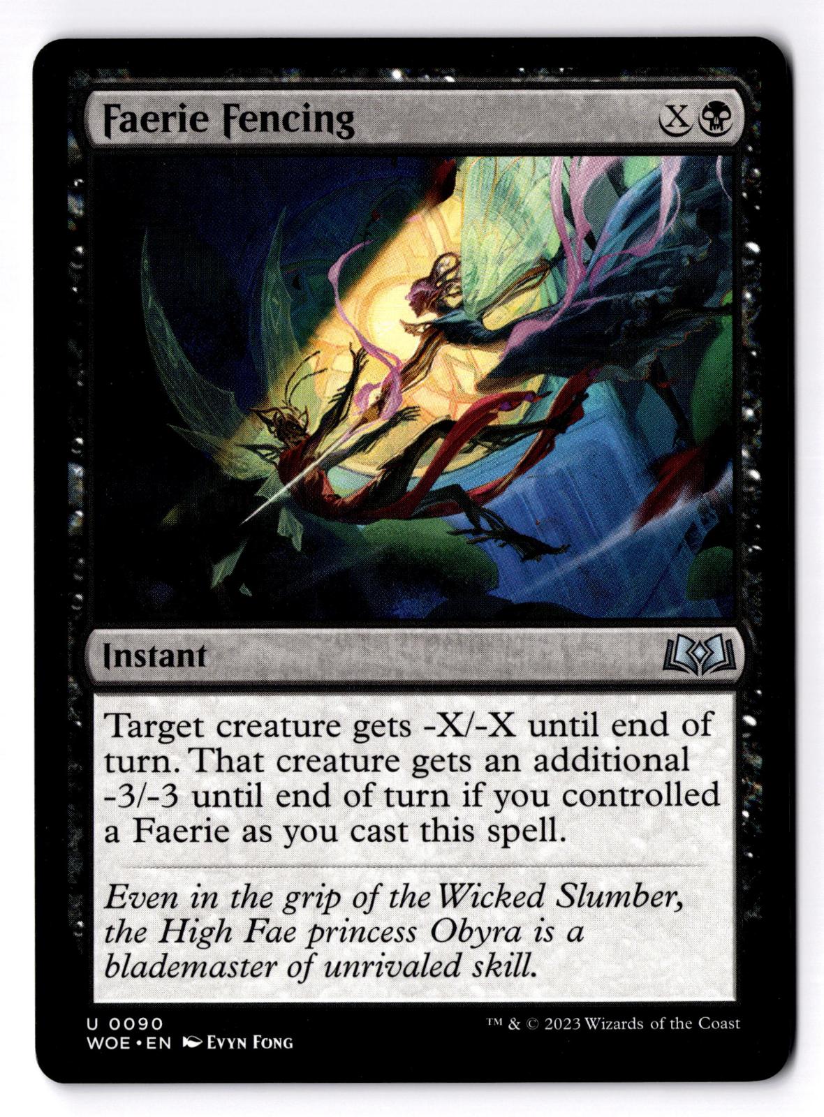 Faerie Fencing 90 Uncommon Wilds of Eldraine Magic: The Gathering Lightly Played