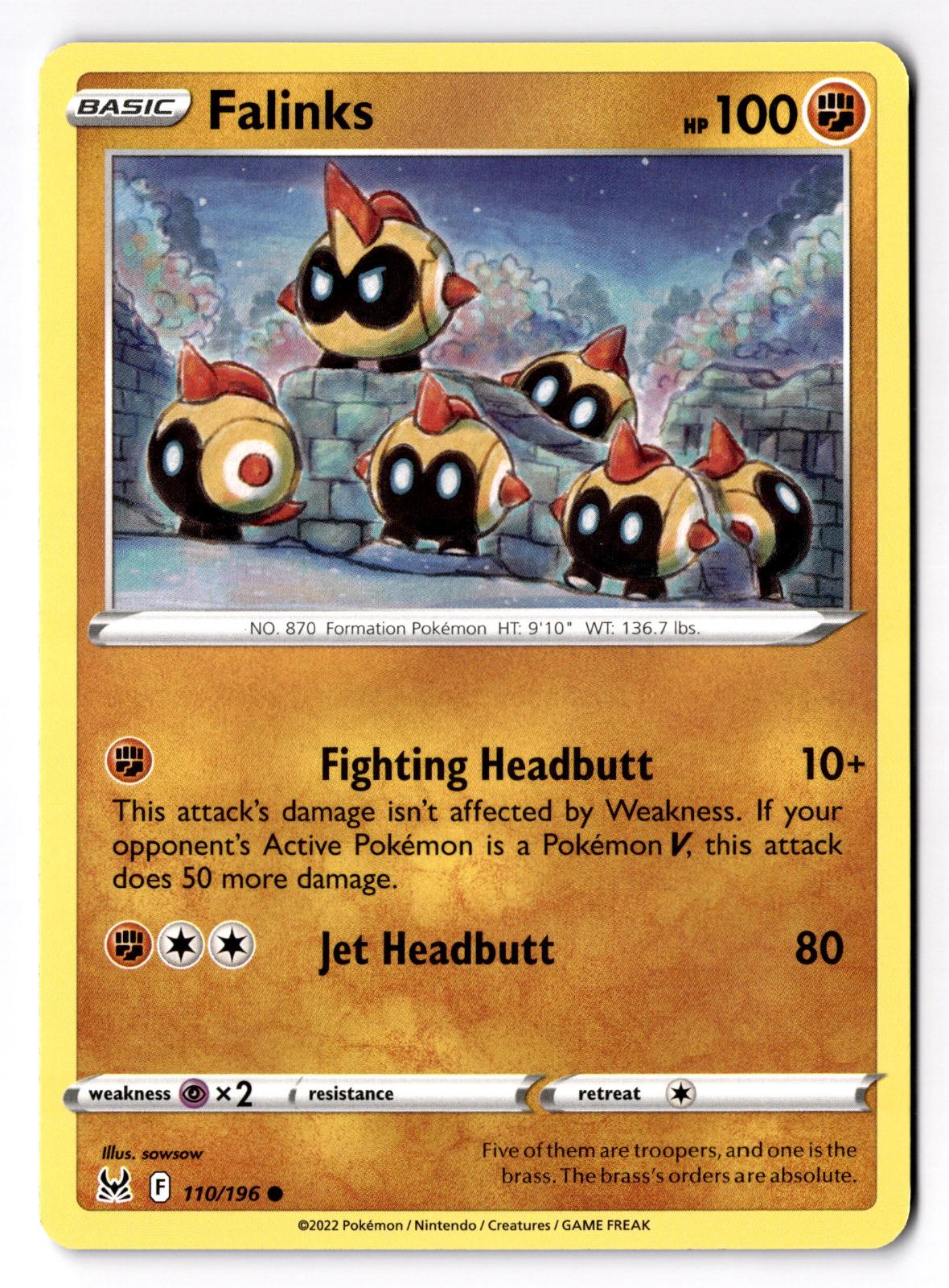 Falinks 110/196 Common Lost Origin Pokemon Near Mint