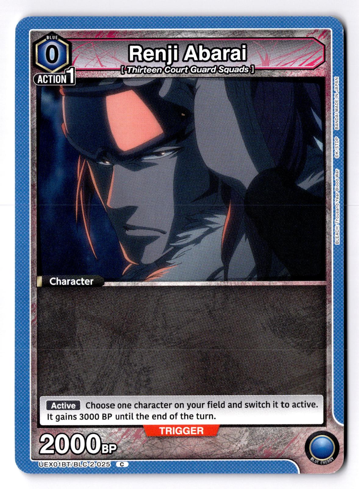Renji Abarai (025) UEX01BT/BLC-2-025 Union Arena NM