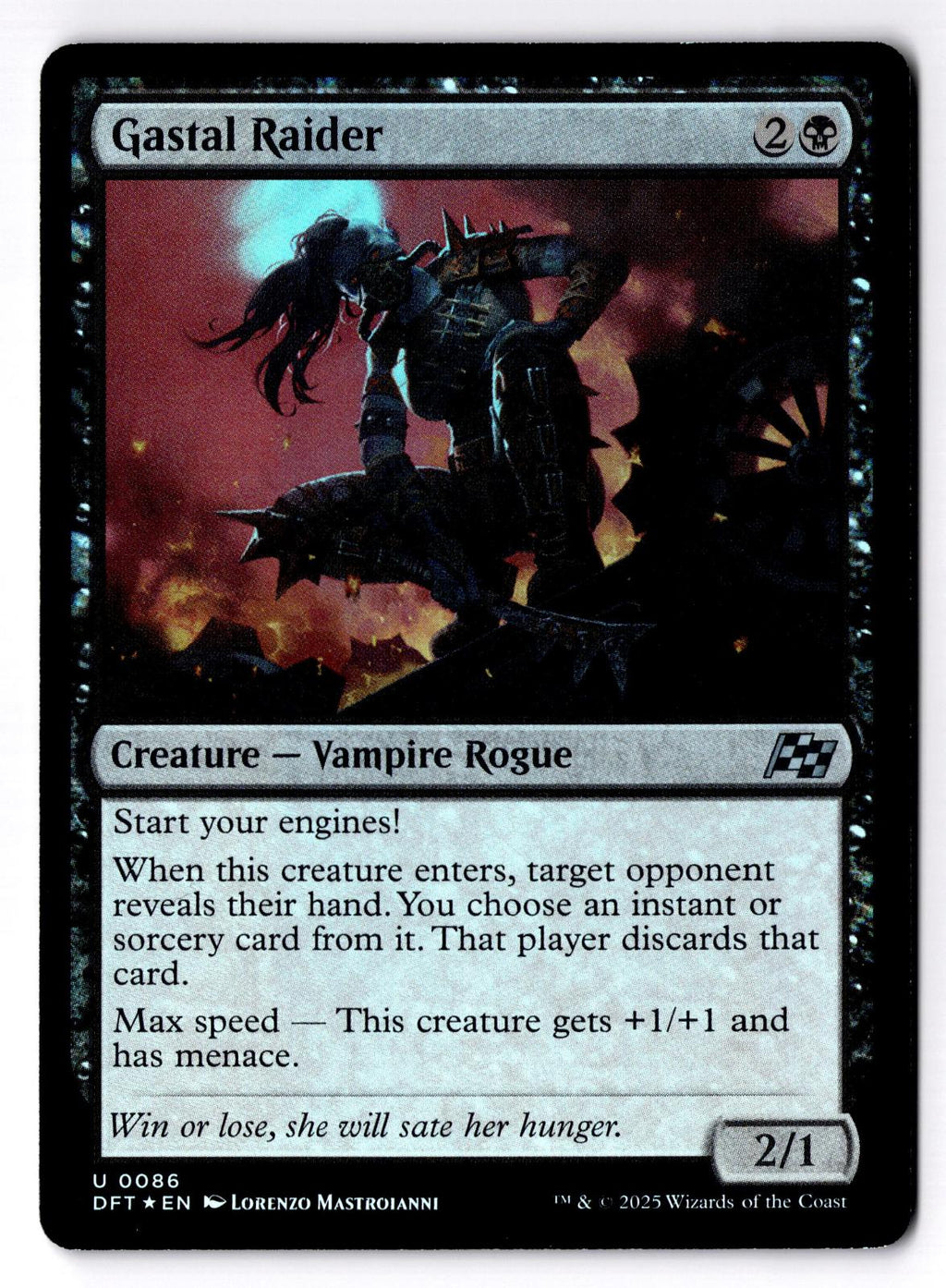 Gastal Raider 86 Uncommon Aetherdrift Magic: The Gathering Foil Lightly Played