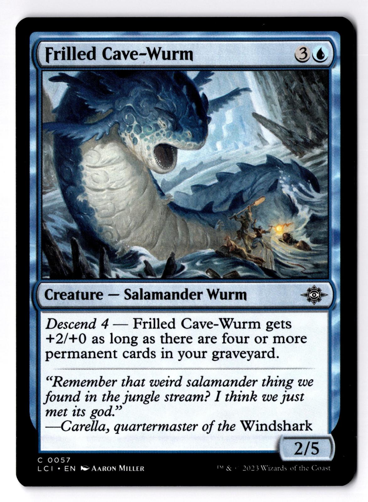 Frilled Cave-Wurm 57 Common The Lost Caverns of Ixalan Magic: The Gathering LP