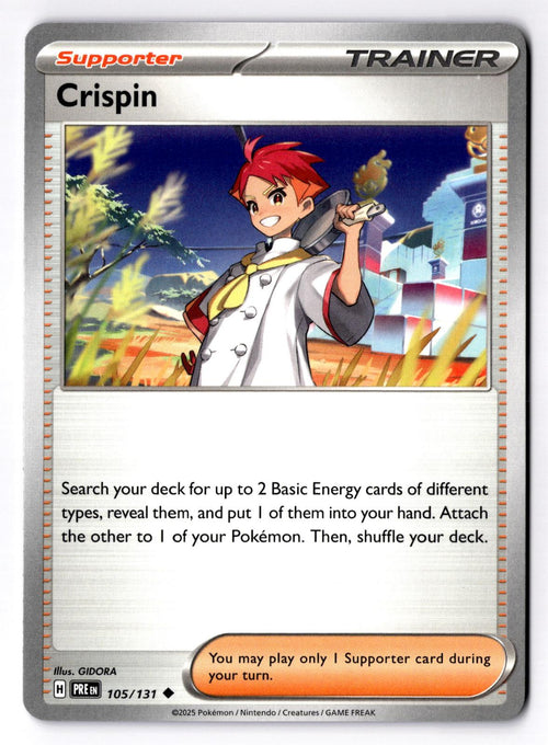 Crispin 105/131 Uncommon Prismatic Evolutions Pokemon Near Mint