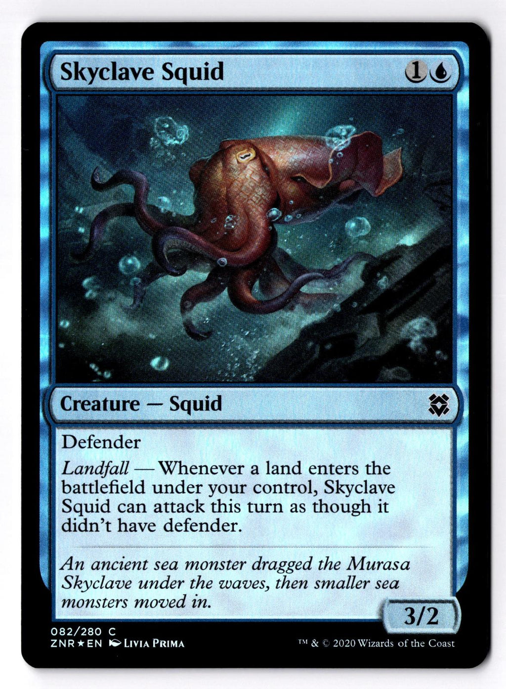 Skyclave Squid 82 Common Zendikar Rising Magic: The Gathering Foil LP