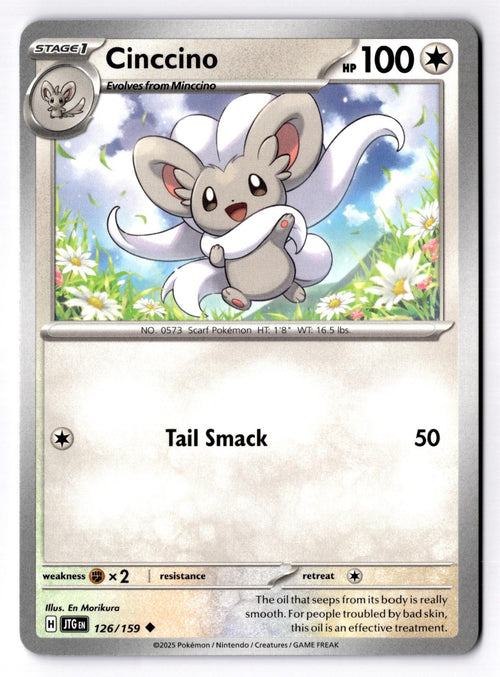 Cinccino 126/159 Uncommon Journey Together Pokemon Near Mint