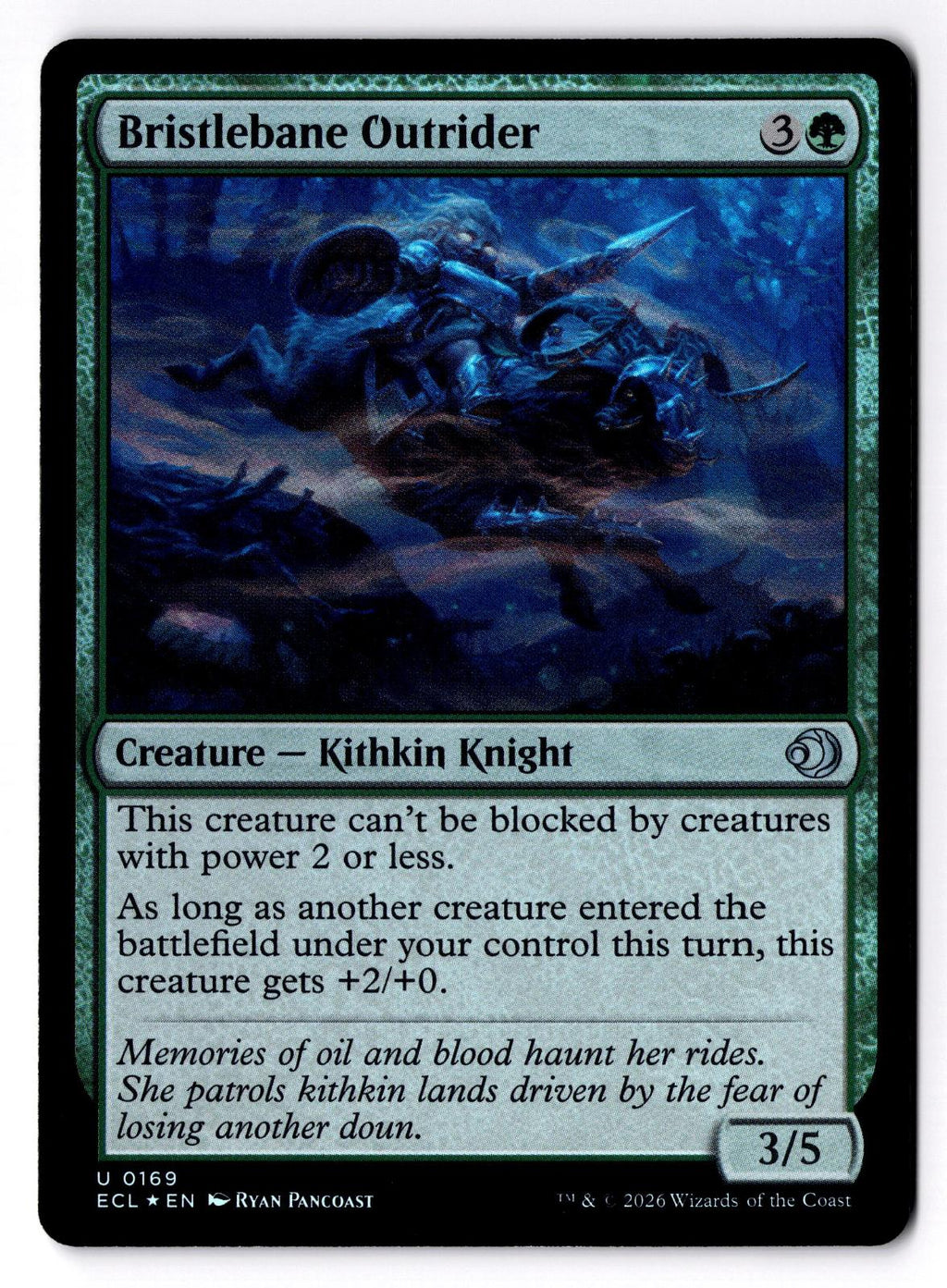 Bristlebane Outrider 169 Uncommon Lorwyn Eclipsed Magic: The Gathering Foil LP
