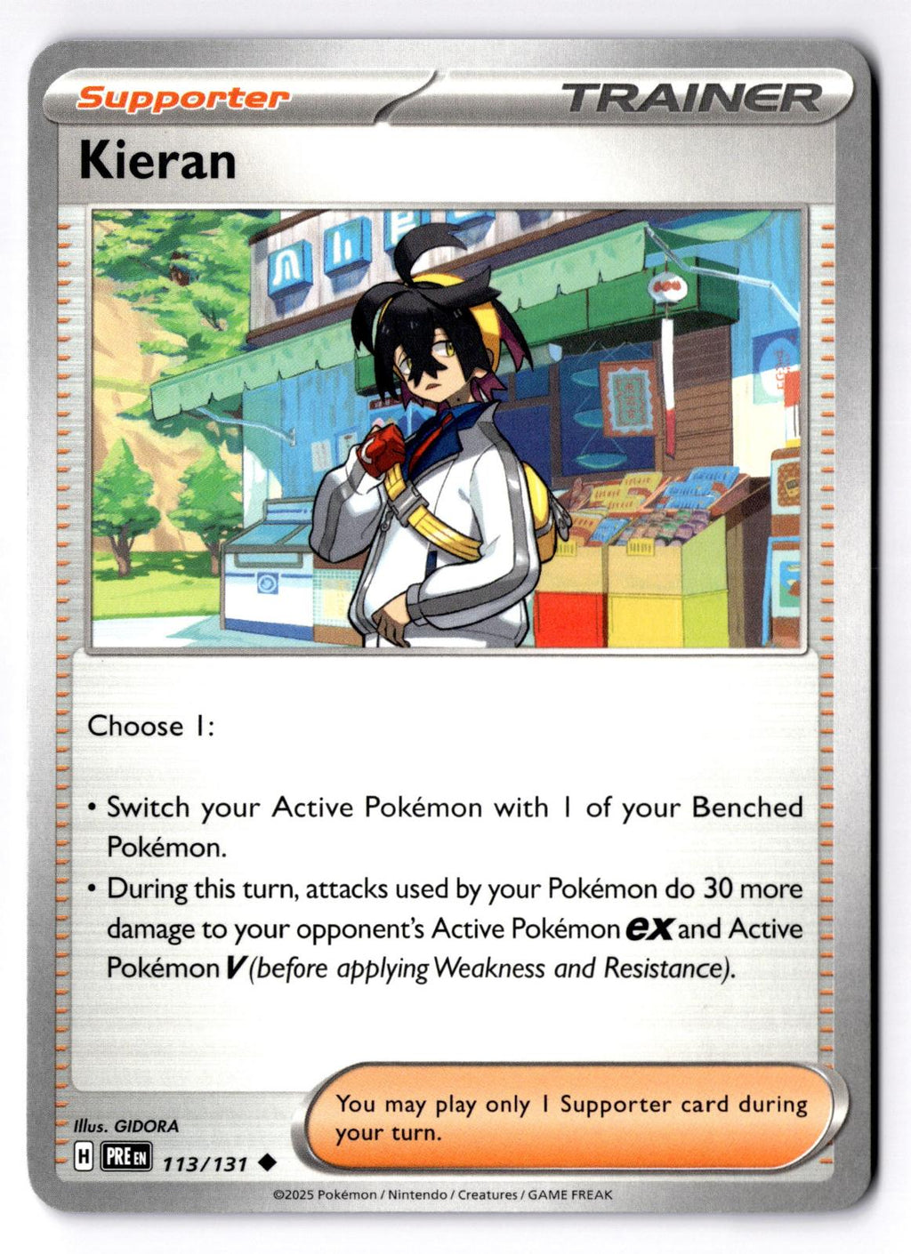 Kieran 113/131 Uncommon Prismatic Evolutions Pokemon Near Mint
