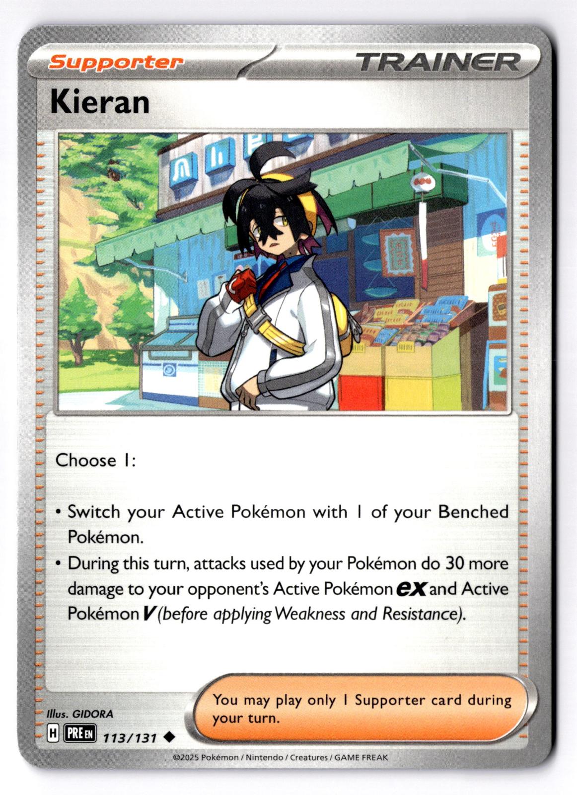 Kieran 113/131 Uncommon Prismatic Evolutions Pokemon Near Mint