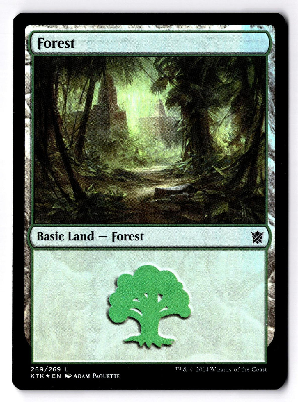 Forest (269) 269 Land Khans of Tarkir Magic: The Gathering Foil Lightly Played