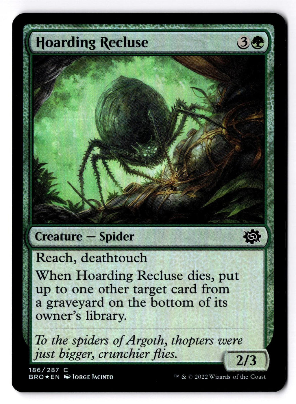 Hoarding Recluse 186 Common The Brothers' War Magic: The Gathering Foil LP