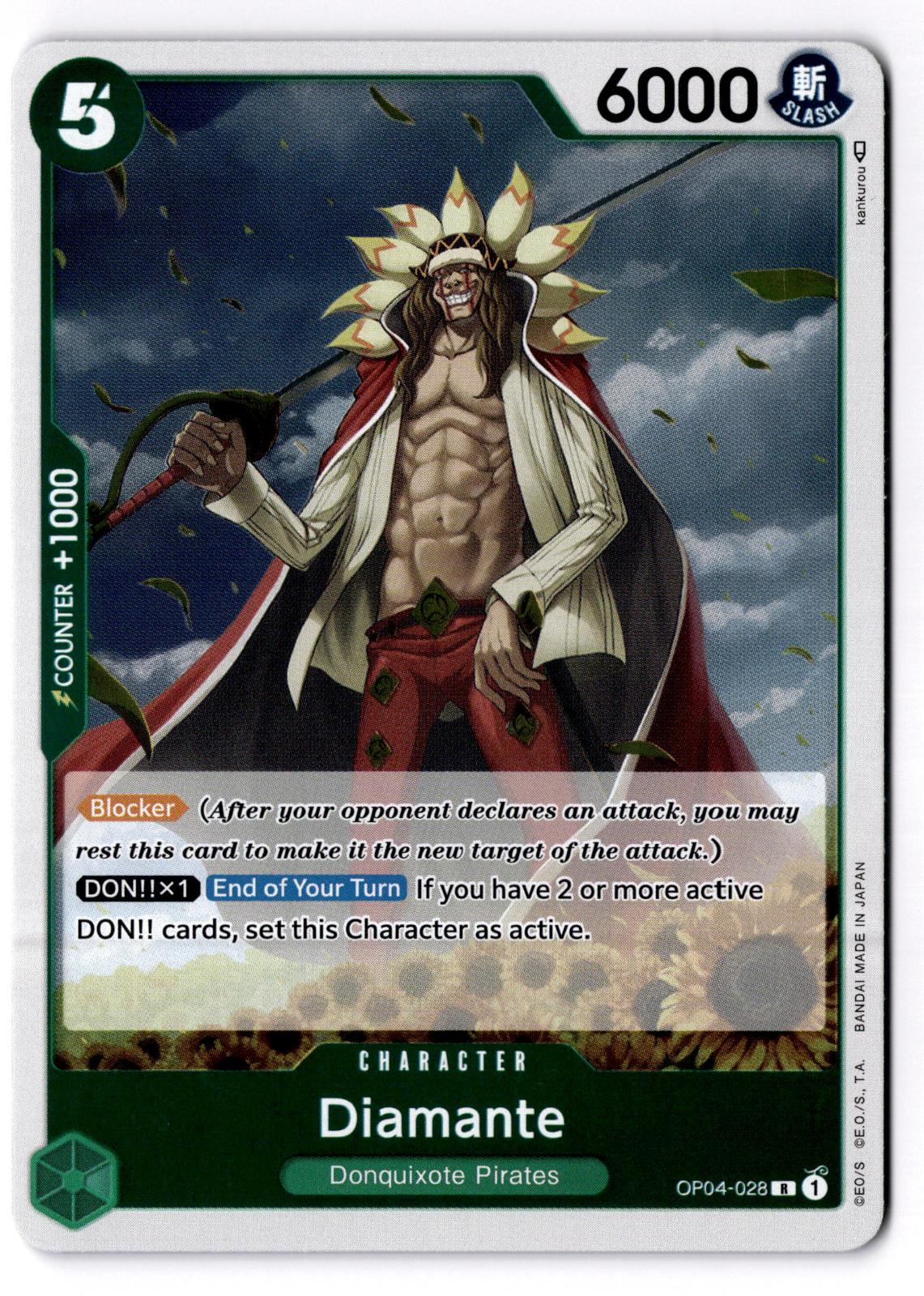 Diamante OP04-028 Rare Kingdoms of Intrigue One Piece Foil Near Mint