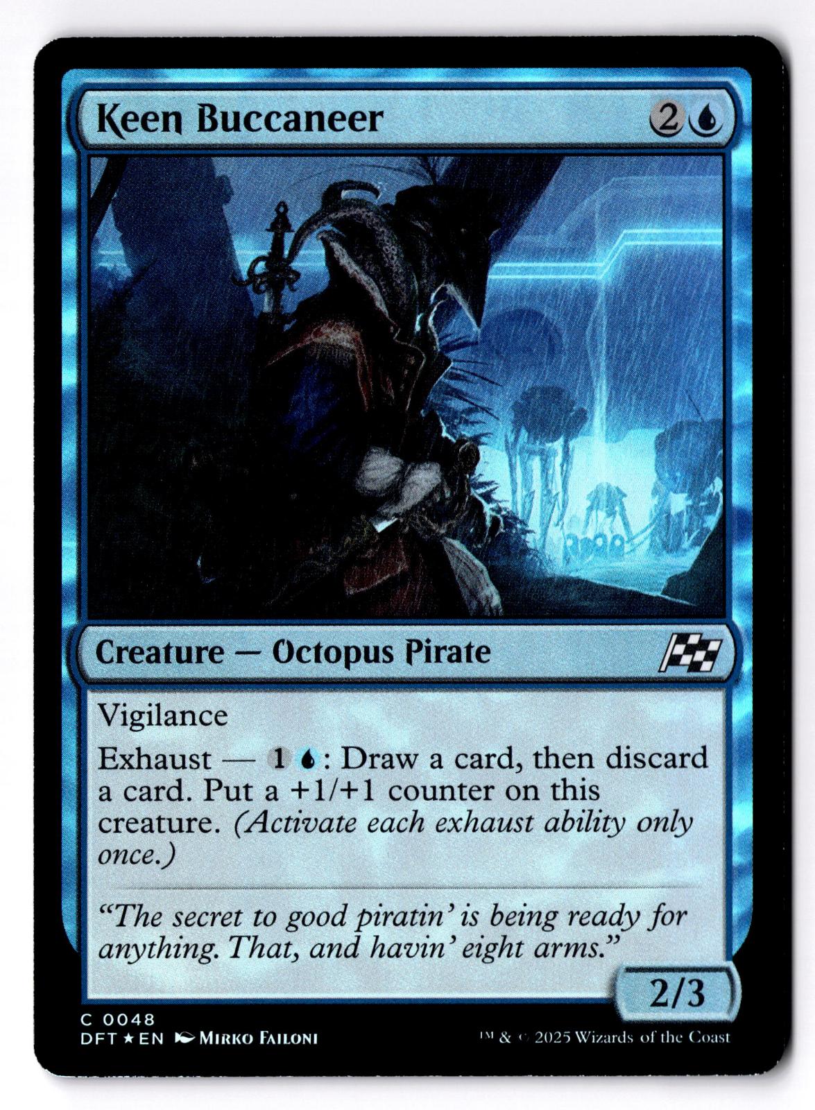 Keen Buccaneer 48 Common Aetherdrift Magic: The Gathering Foil Lightly Played