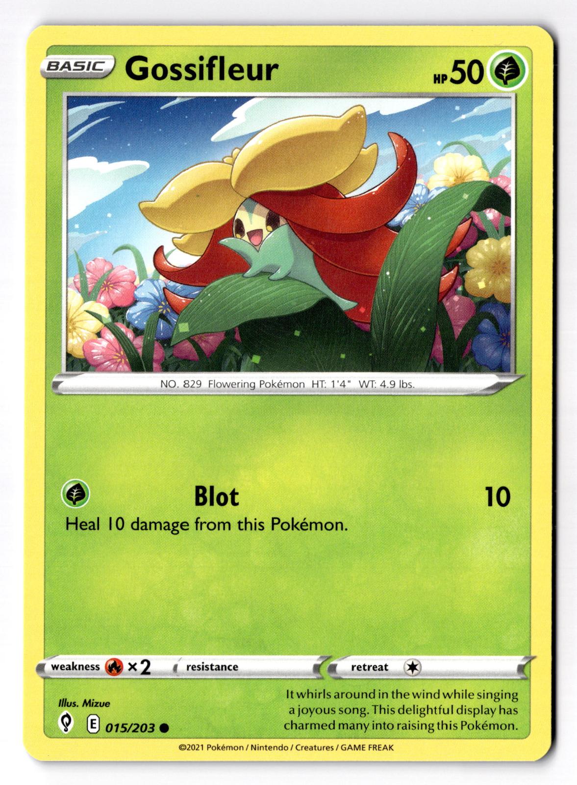 Gossifleur 015/203 Common Evolving Skies Pokemon Near Mint