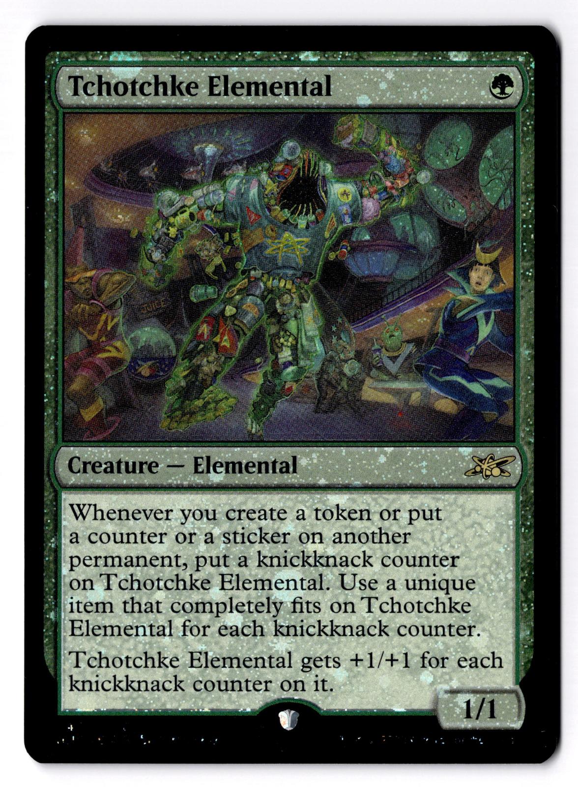 Tchotchke Elemental (Galaxy Foil) 444 Rare Unfinity Magic: The Gathering LP