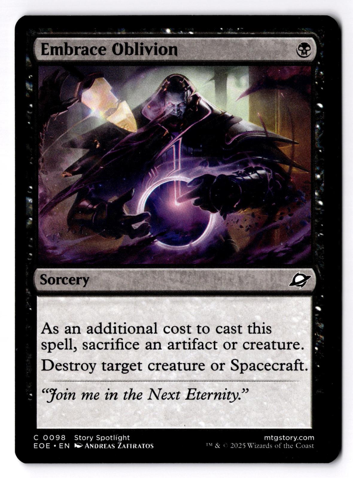 Embrace Oblivion 98 Common Edge of Eternities Magic: The Gathering LP
