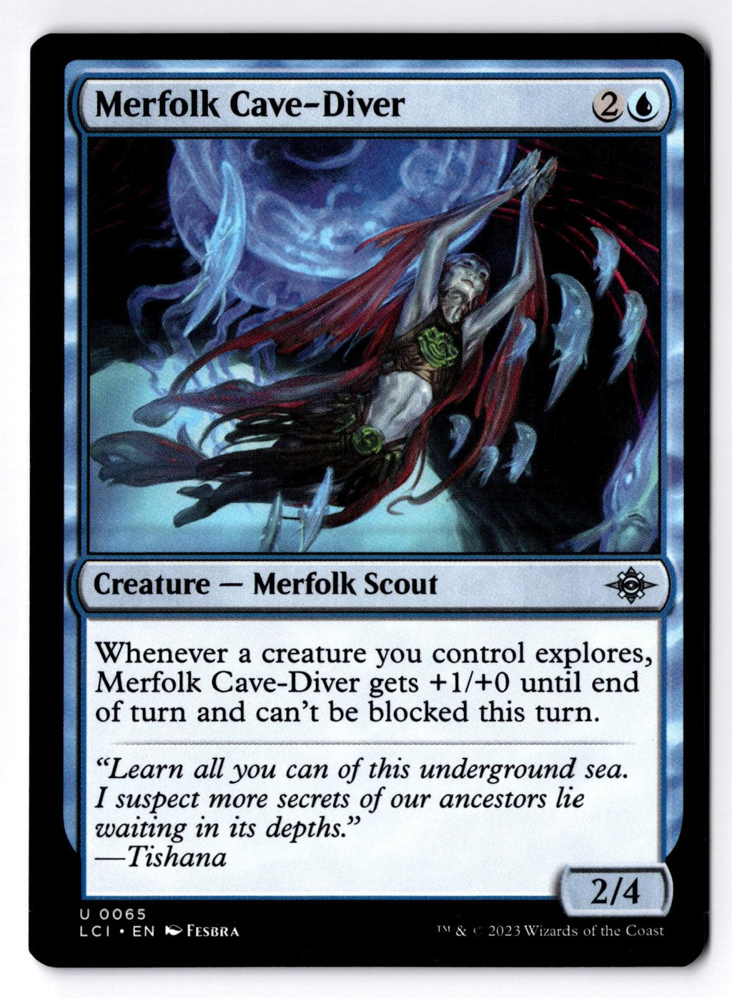 Merfolk Cave-Diver 65 The Lost Caverns of Ixalan Magic: The Gathering LP