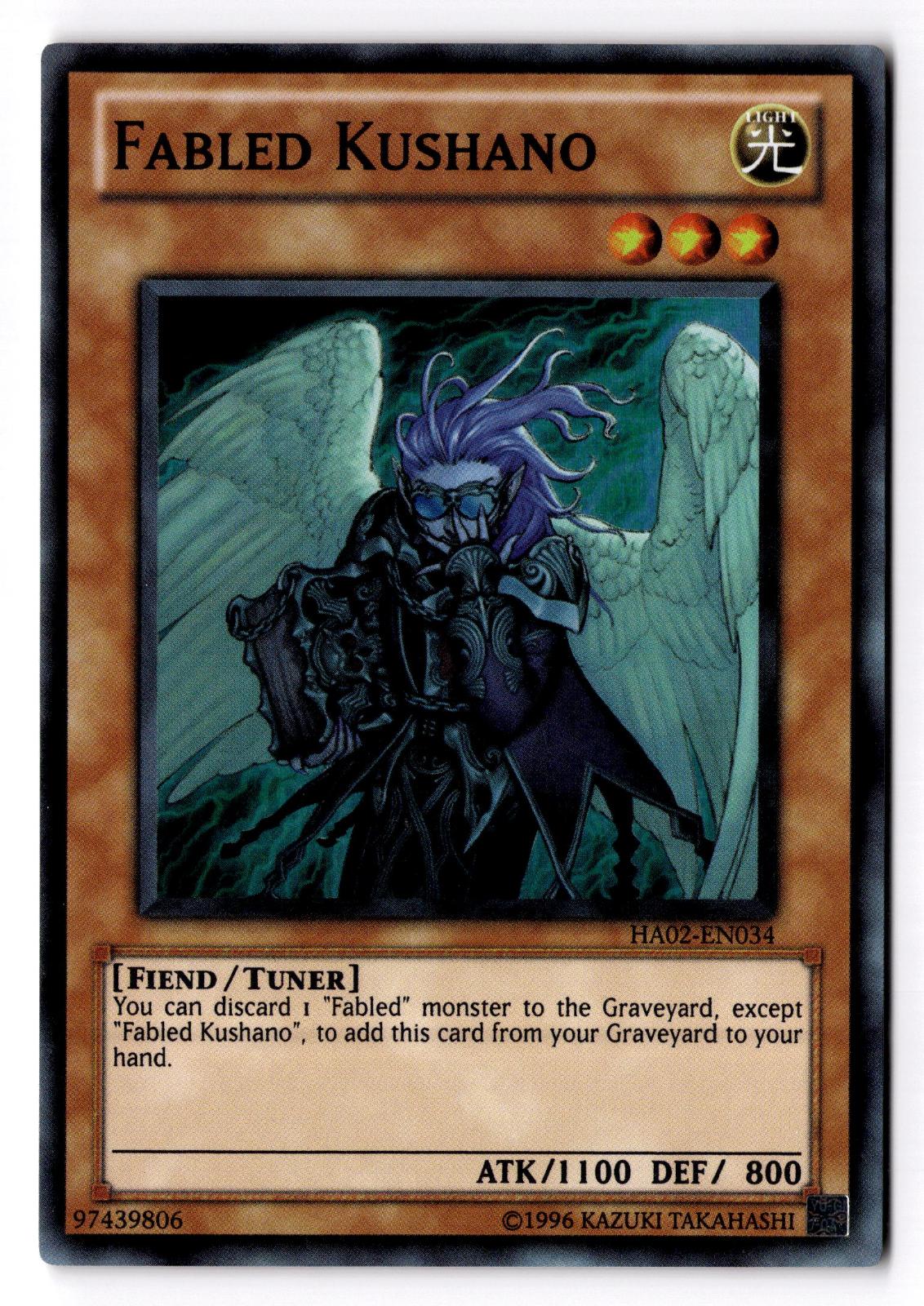 Fabled Kushano HA02-EN034 Super Rare Hidden Arsenal 2 Yu-Gi-Oh Unlimited NM