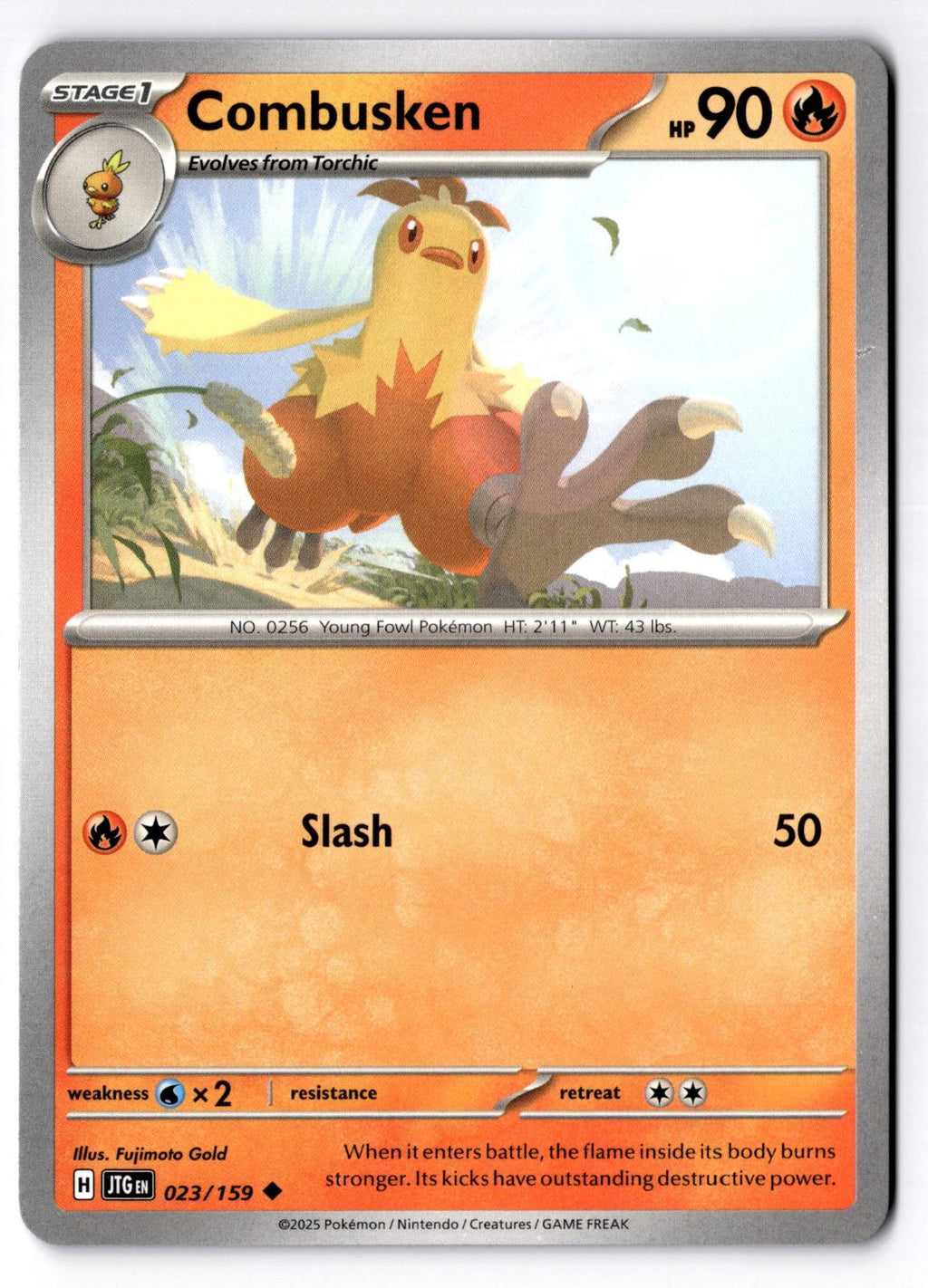 Combusken 023/159 Uncommon Journey Together Pokemon Near Mint