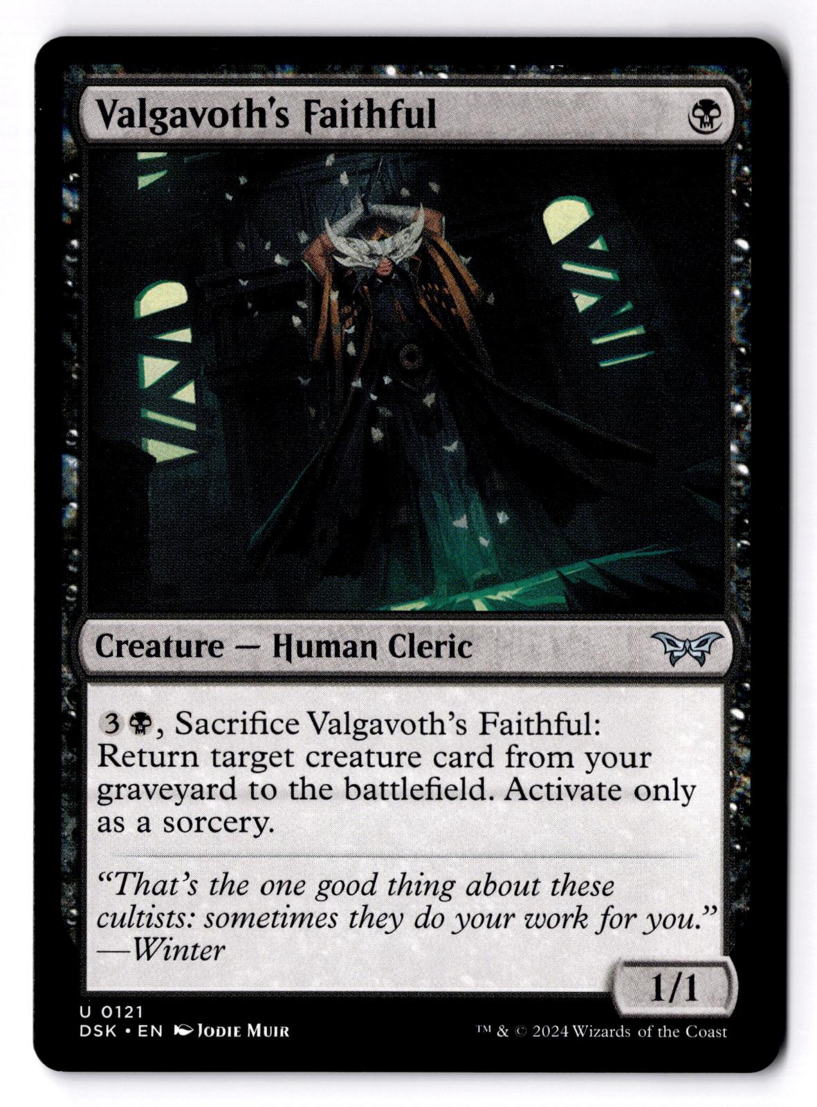 Valgavoth's Faithful 121 Duskmourn: House of Horror Magic: The Gathering LP