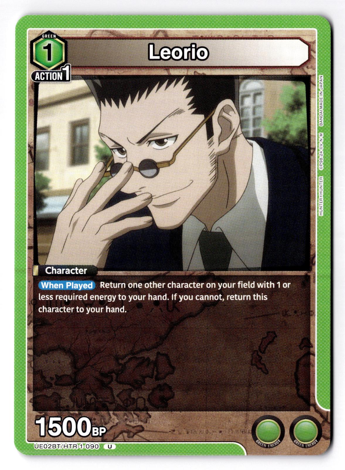 Leorio (090) UE02BT/HTR-1-090 U UE02BT: HUNTER X HUNTER Union Arena Near Mint