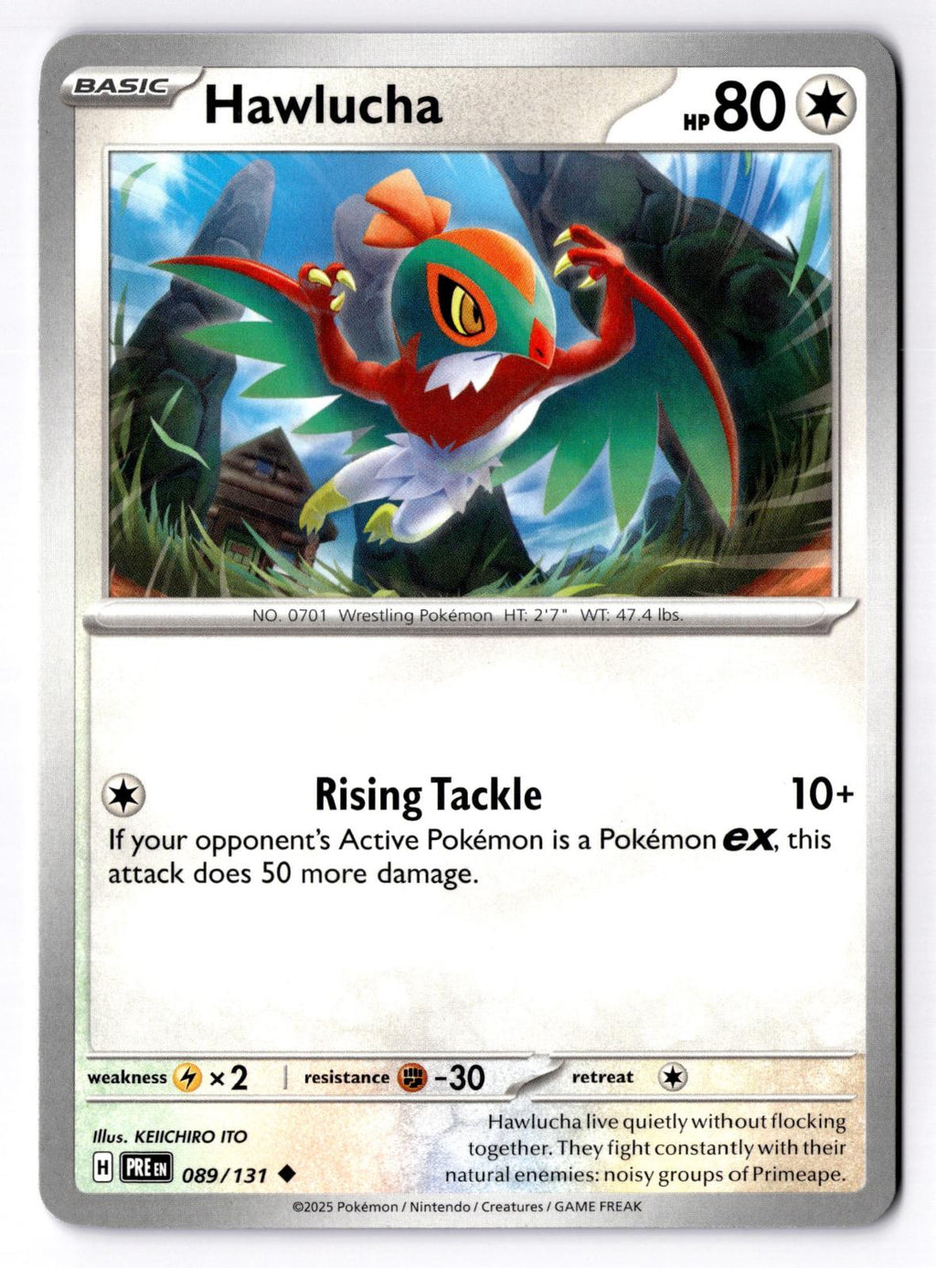 Hawlucha 089/131 Uncommon Prismatic Evolutions Pokemon Near Mint