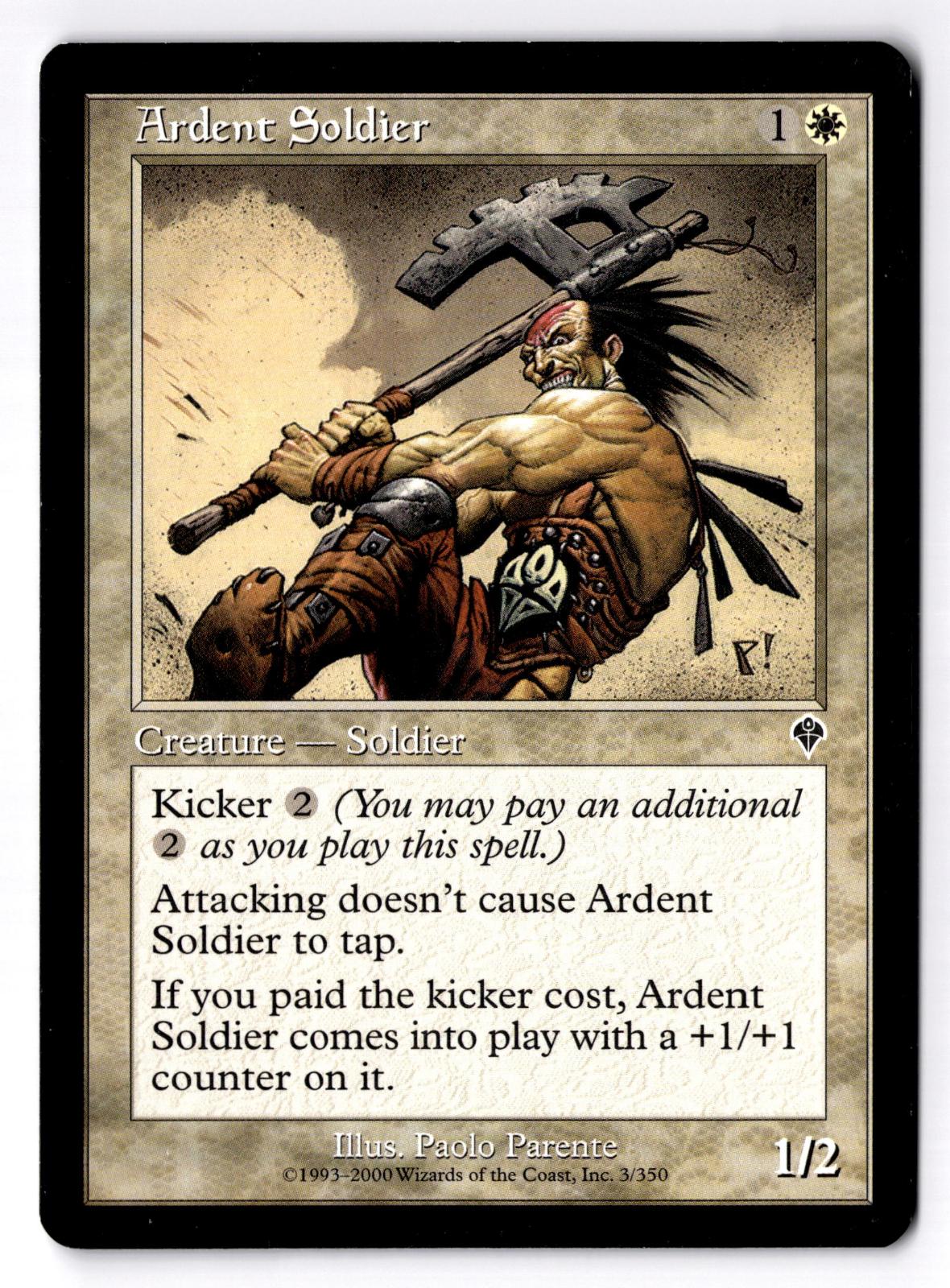 Ardent Soldier 3 Common Invasion Magic: The Gathering Moderately Played