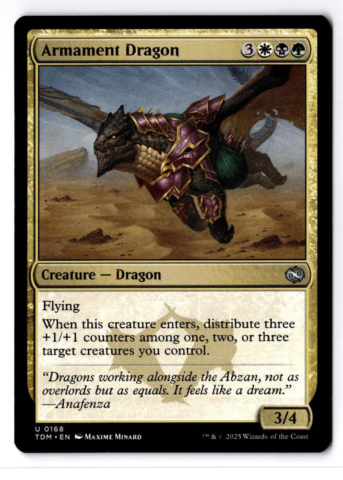 Armament Dragon 168 Uncommon Tarkir: Dragonstorm Magic: The Gathering LP