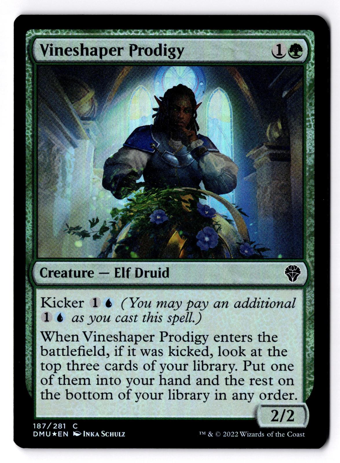 Vineshaper Prodigy 187 Common Dominaria United Magic: The Gathering Foil LP