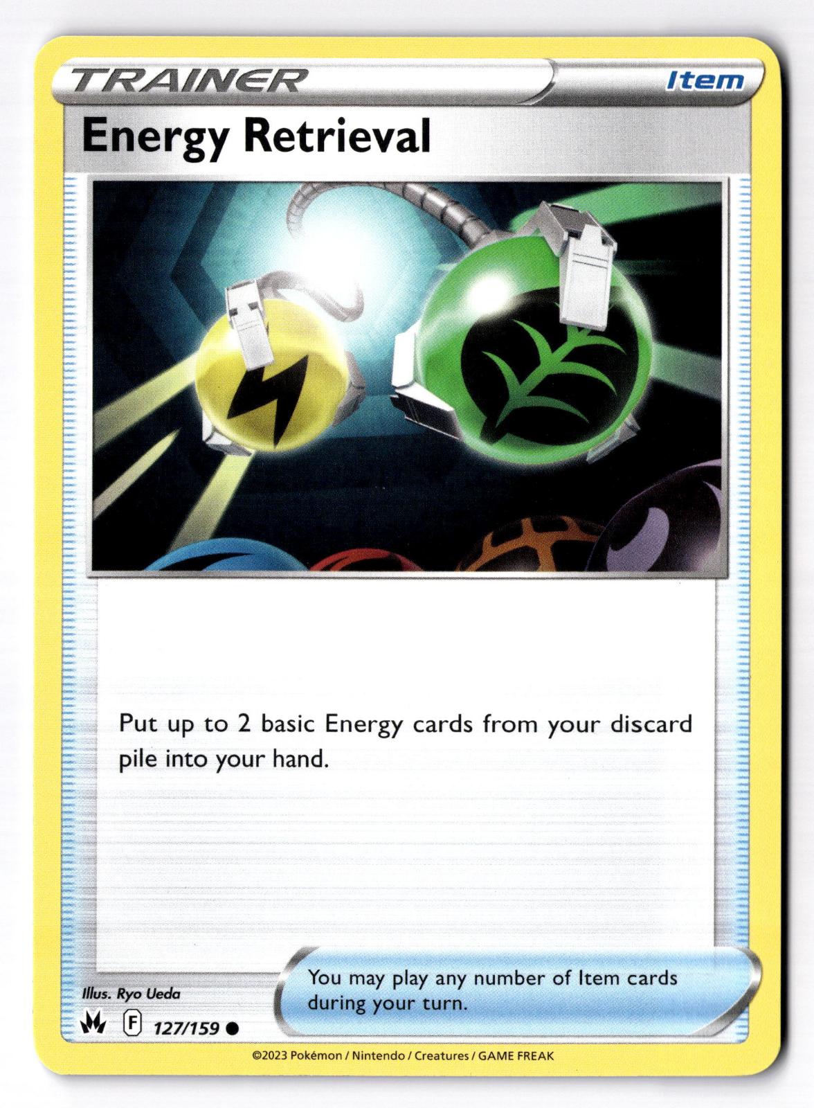 Energy Retrieval 127/159 Common Crown Zenith Pokemon Near Mint