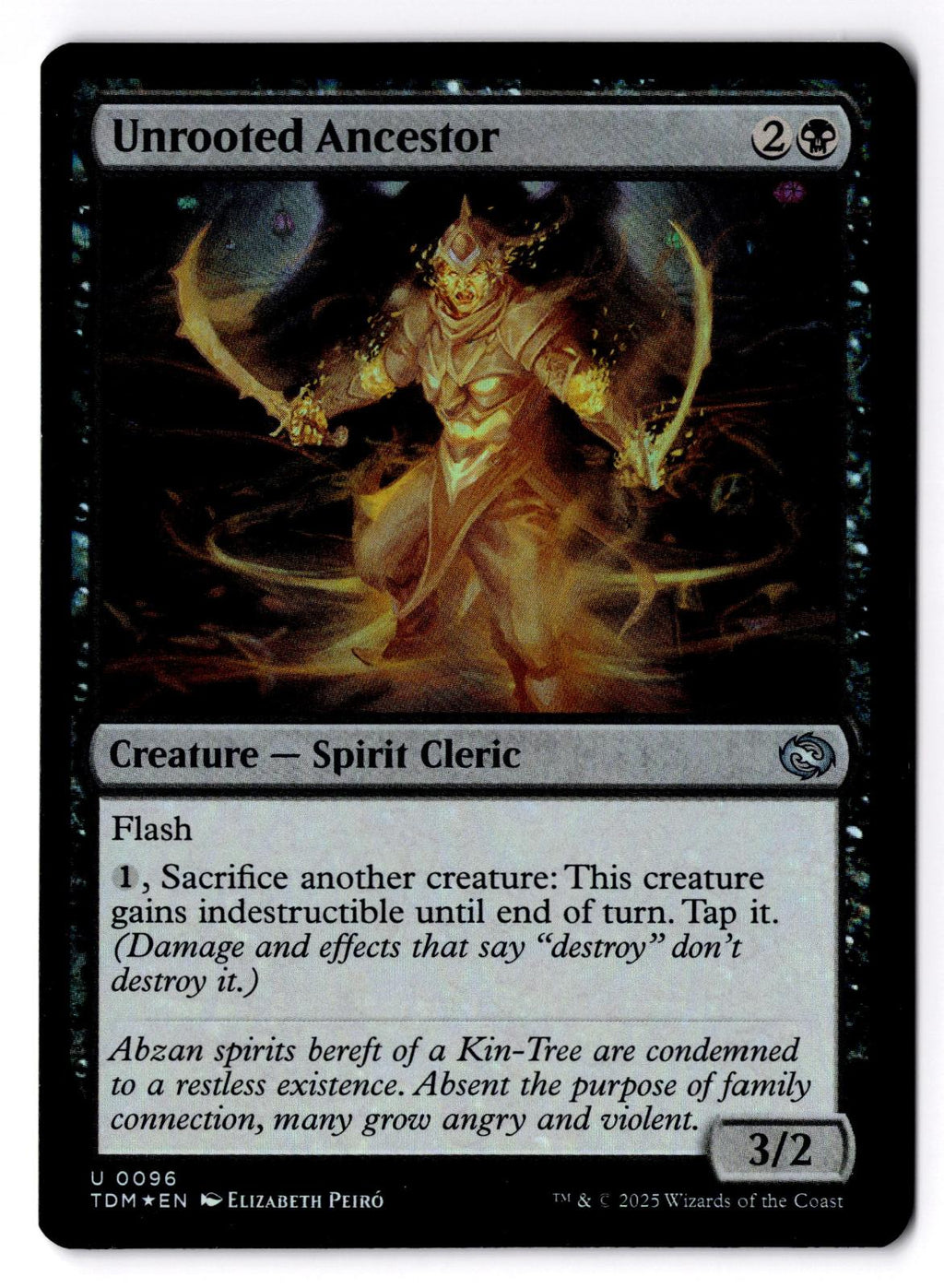 Unrooted Ancestor 96 Uncommon Tarkir: Dragonstorm Magic: The Gathering Foil LP