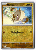 Mankey 045/091 Common Paldean Fates Pokemon Reverse Holo Near Mint