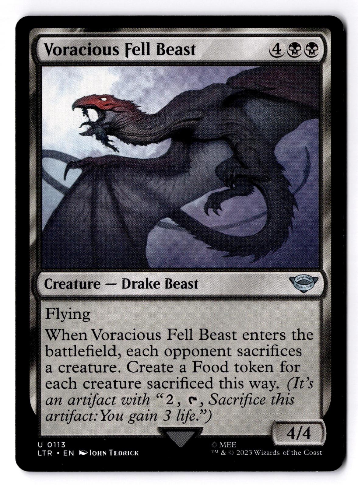 Voracious Fell Beast 113 Magic: The Gathering LP