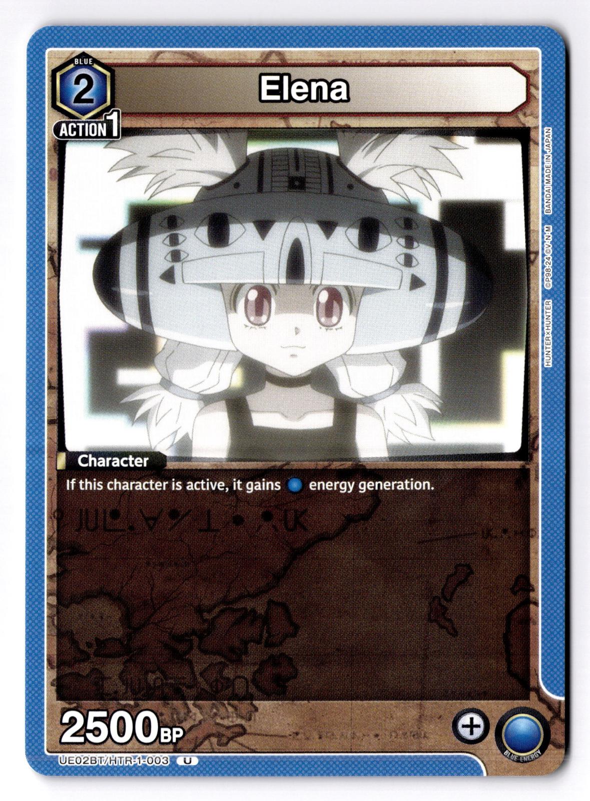 Elena UE02BT/HTR-1-003 U UE02BT: HUNTER X HUNTER Union Arena Near Mint