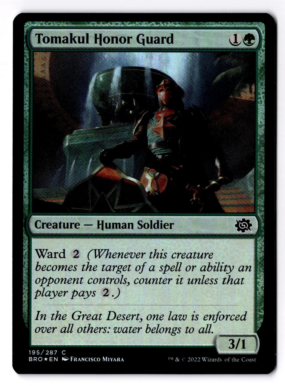Tomakul Honor Guard 195 Common The Brothers' War Magic: The Gathering Foil LP