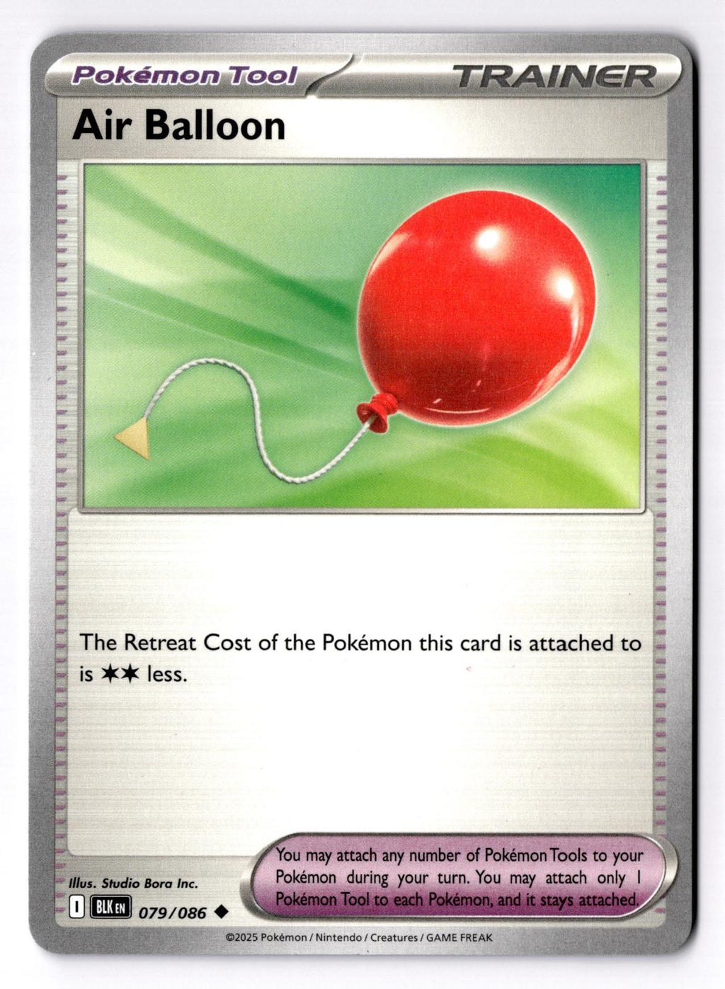 Air Balloon 079/086 Uncommon Black Bolt Pokemon Near Mint