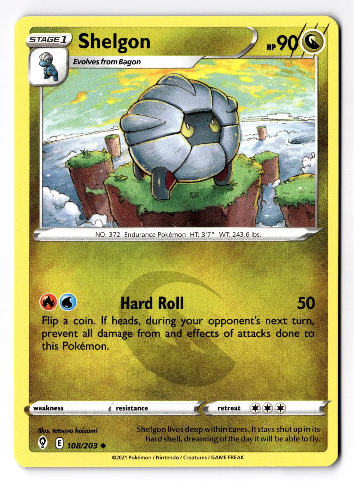 Shelgon 108/203 Uncommon Evolving Skies Pokemon Lightly Played