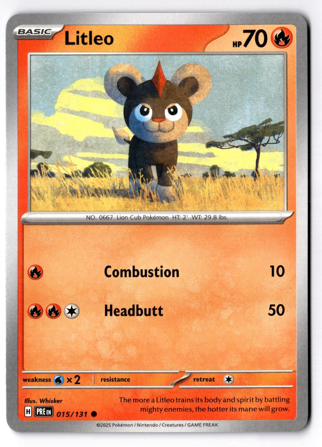 Litleo 015/131 Common Prismatic Evolutions Pokemon Near Mint