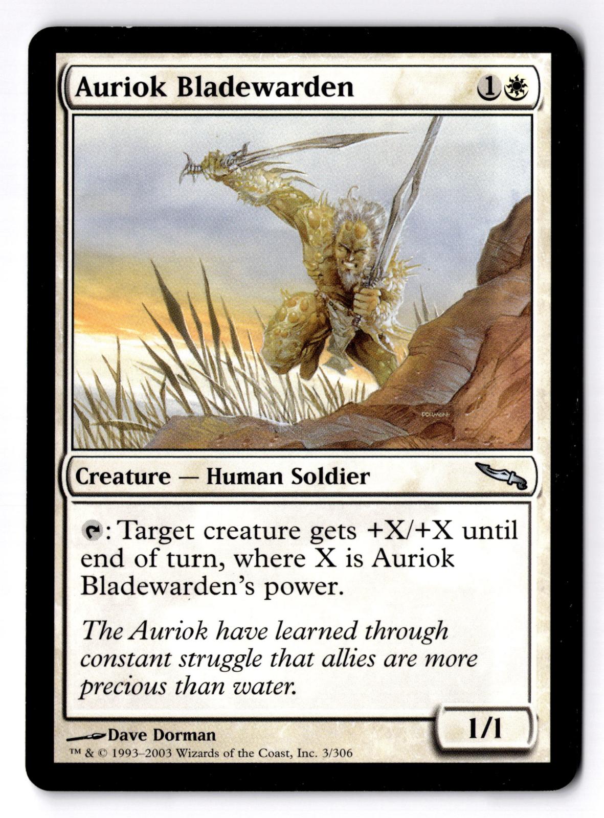 Auriok Bladewarden 3 Uncommon Mirrodin Magic: The Gathering Moderately Played