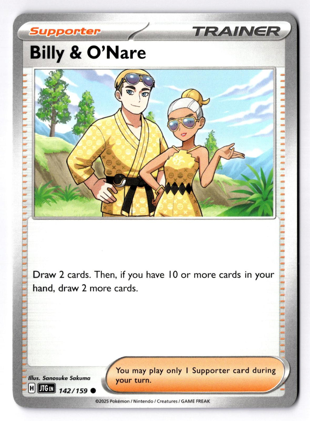 Billy & O'Nare 142/159 Common Journey Together Pokemon Near Mint