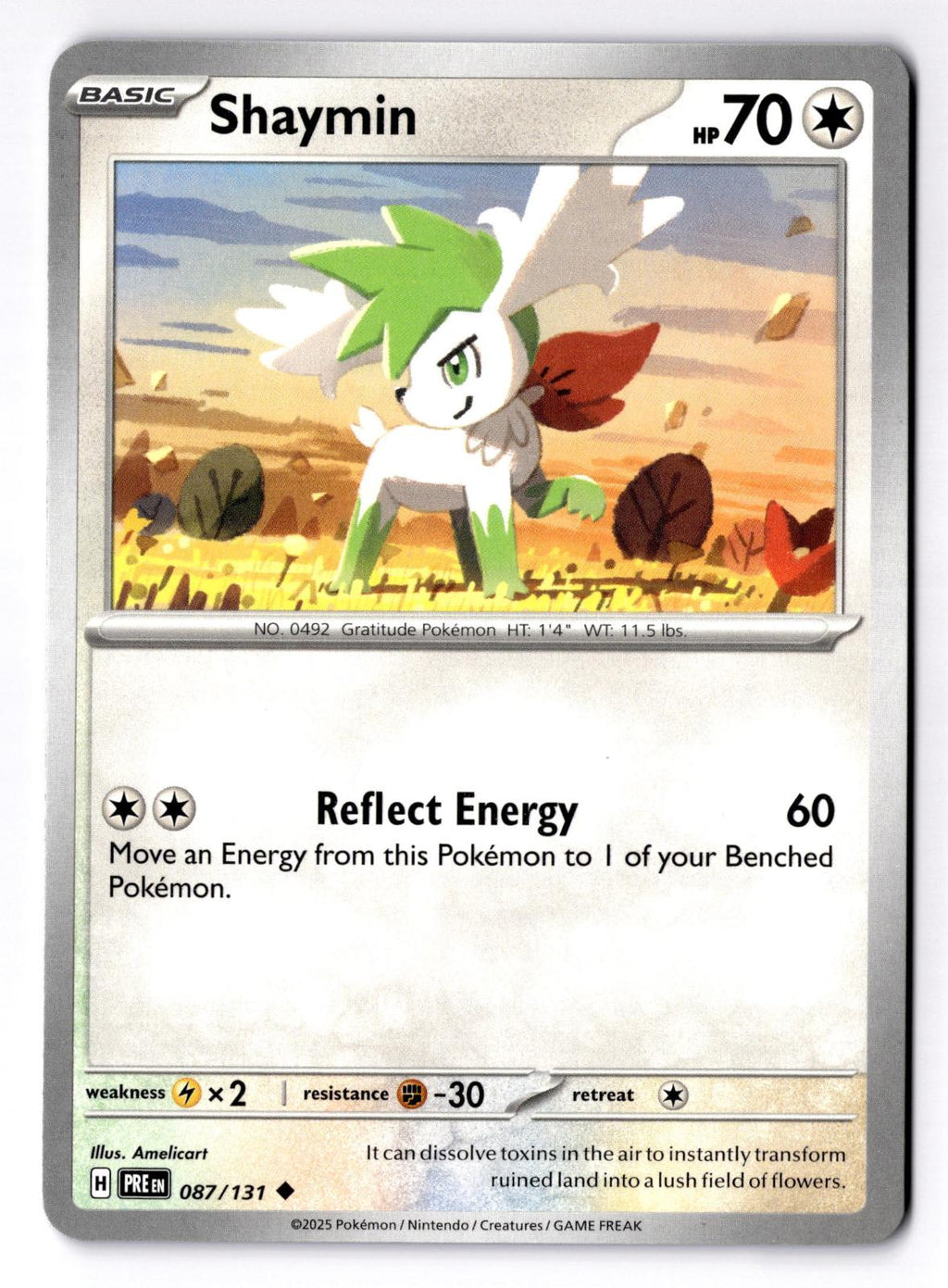 Shaymin 087/131 Uncommon Prismatic Evolutions Pokemon Near Mint